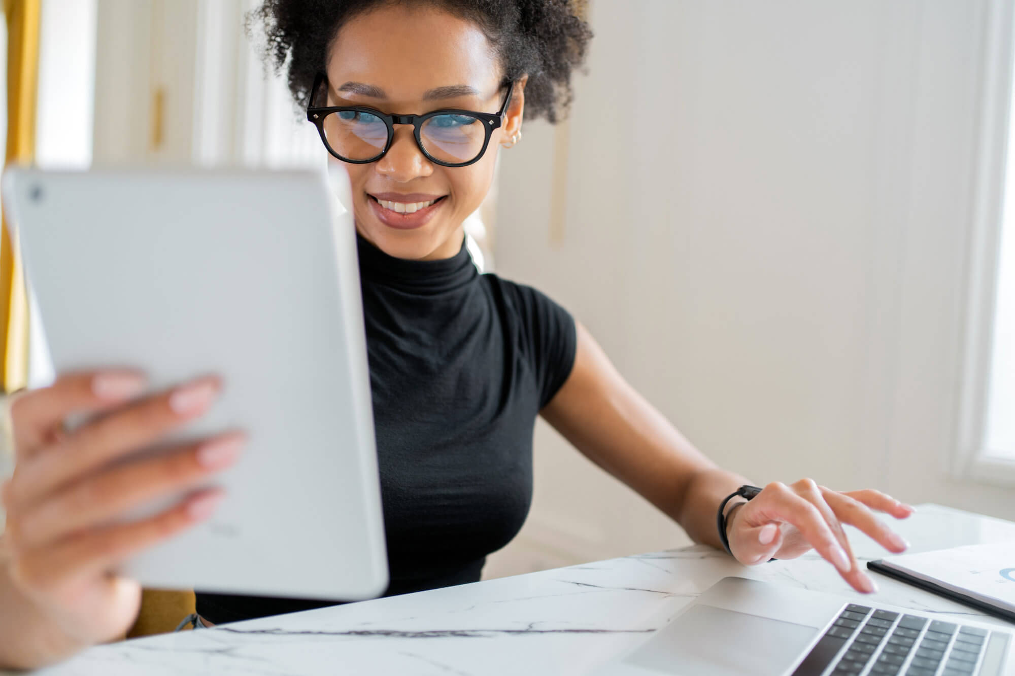 Woman with glasses 2000